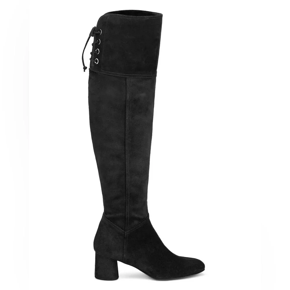 AGL Scarlet Lace Up ZIP High Heel Dress Boots